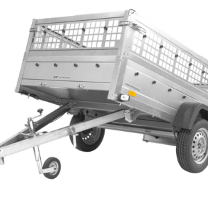 REMORQUE PLIANTE AVEC RIDELLES GRILLAGÉES ET ROUE JOCKEY - GARDEN TRAILER 230 KIPP [230X125 CM]