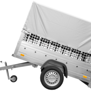 REMORQUE TÔLE GARDEN TRAILER 200 KIPP 200X106 CM [AVEC REHAUSSES GRILLAGÉES, BÂCHE HAUTE ET ARCEAU
