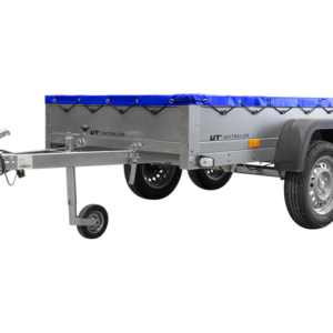 UNITRAILER 264/2 KIPP AVEC ROUE JOCKEY, TIGES DE SUPPORT ET BÂCHE PLATE BLEUE